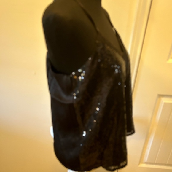 Andree by Unit Womens Racerback Sequins Tank Black NWT Small - Picture 5 of 8